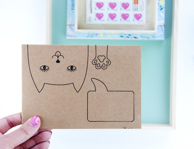 Free printable kitty snail mail!