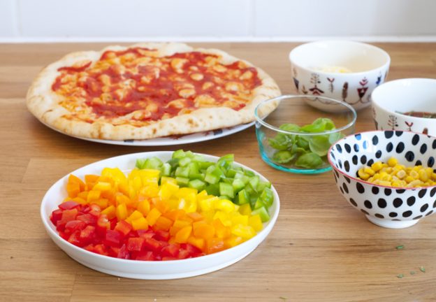 Eurovision dinner tip: rainbow pizza!