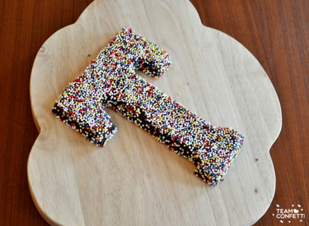 DIY Confetti Chocoladeletter