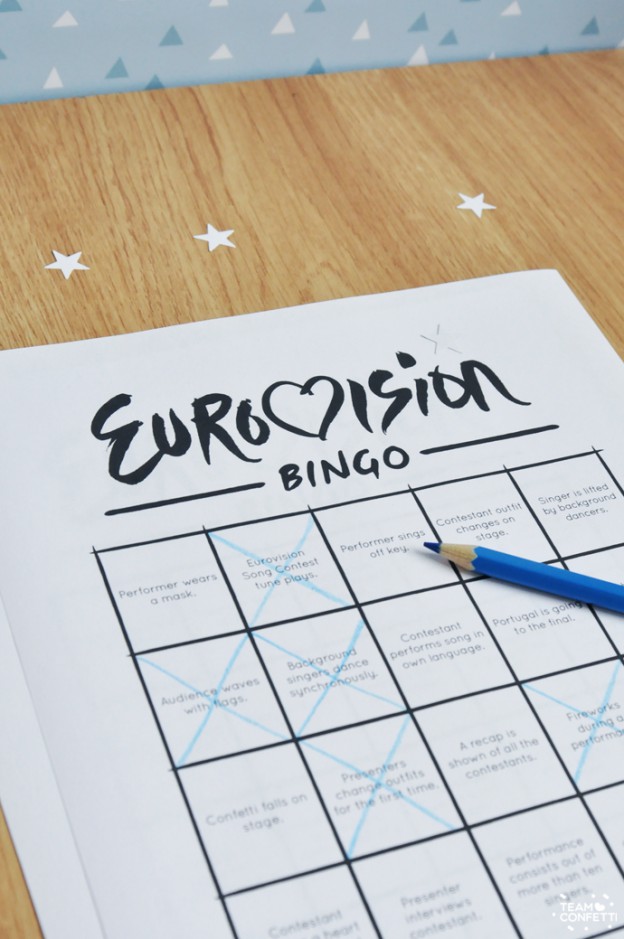 Free printable: Eurovision Song Contest 2014 Bingo!