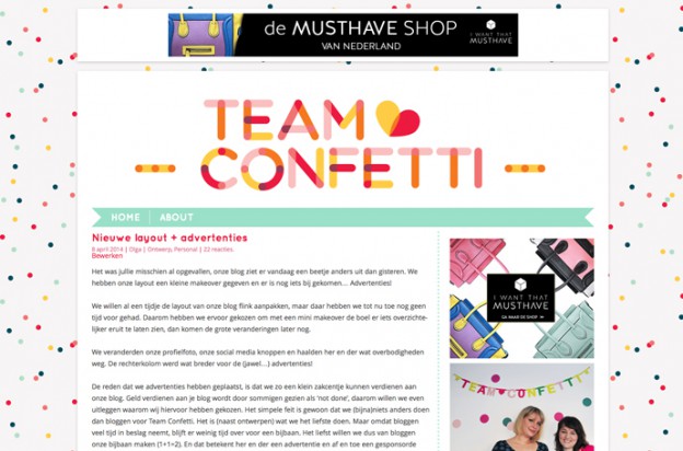 Nieuwe layout + advertenties