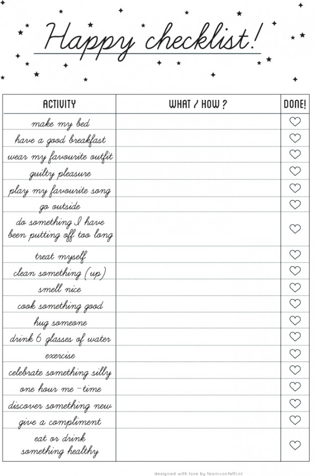 I love mondays #7: free printable happy checklist