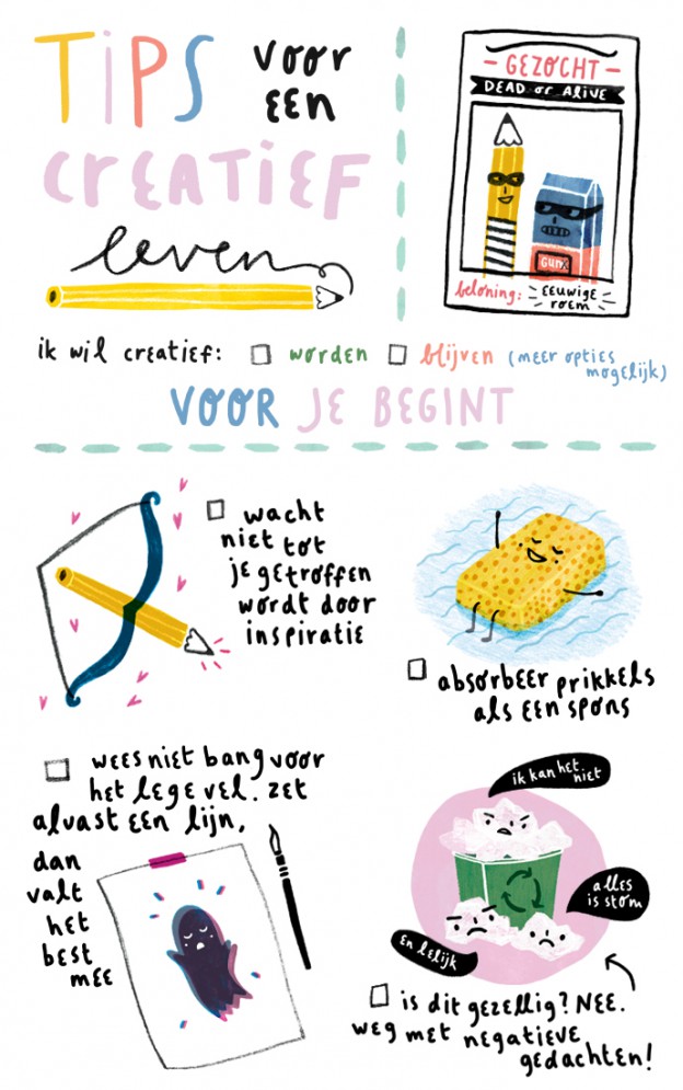 Tips voor een creatief leven.