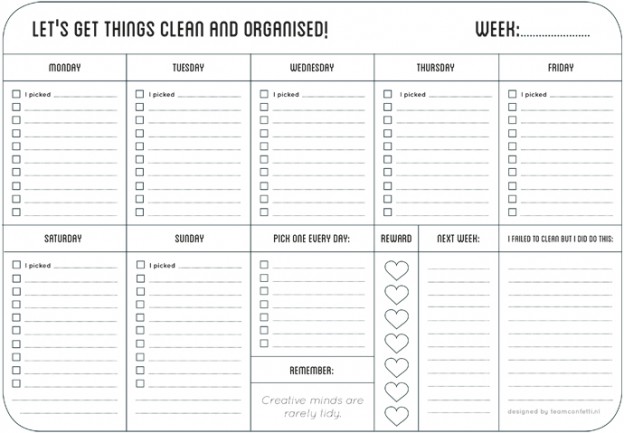 Let’s get things clean and organised + free printable!