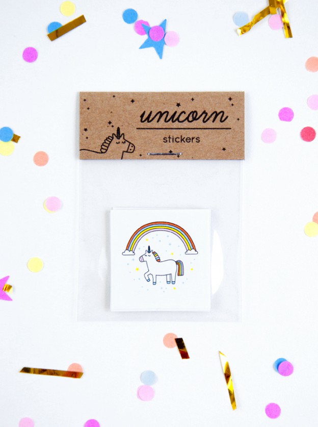 Nu in de Team Confetti webshop: unicorn stickers!