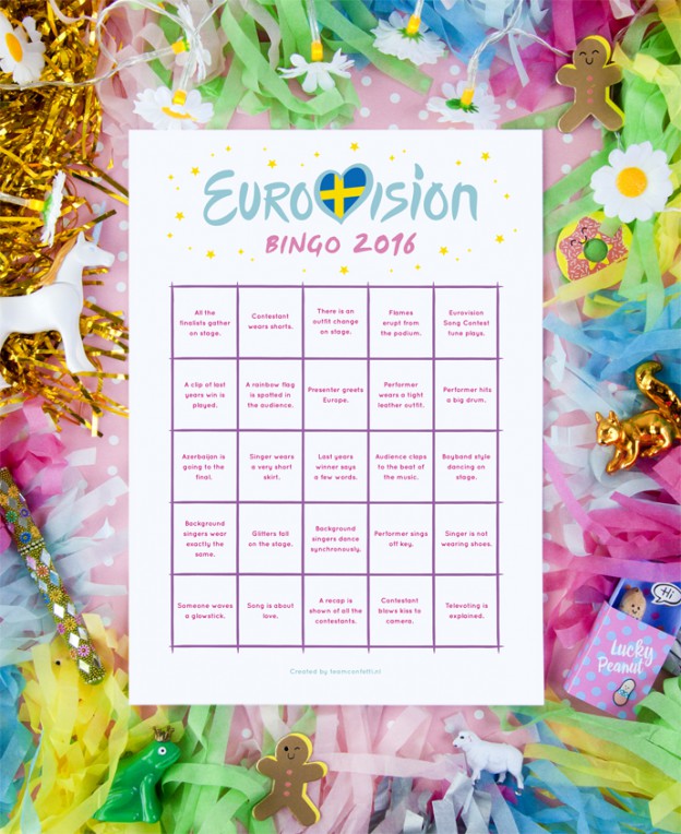 Eurovision Song Contest Bingo 2016!