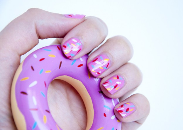 Donut sprinkle nails!