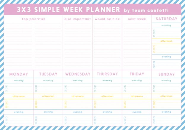 Creëer in vijf stappen je perfecte (simpele) weekplanning.